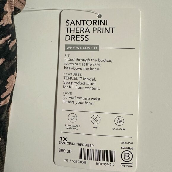 *NEW* Athleta Santorini Thera Print Dress - Picture 6 of 9